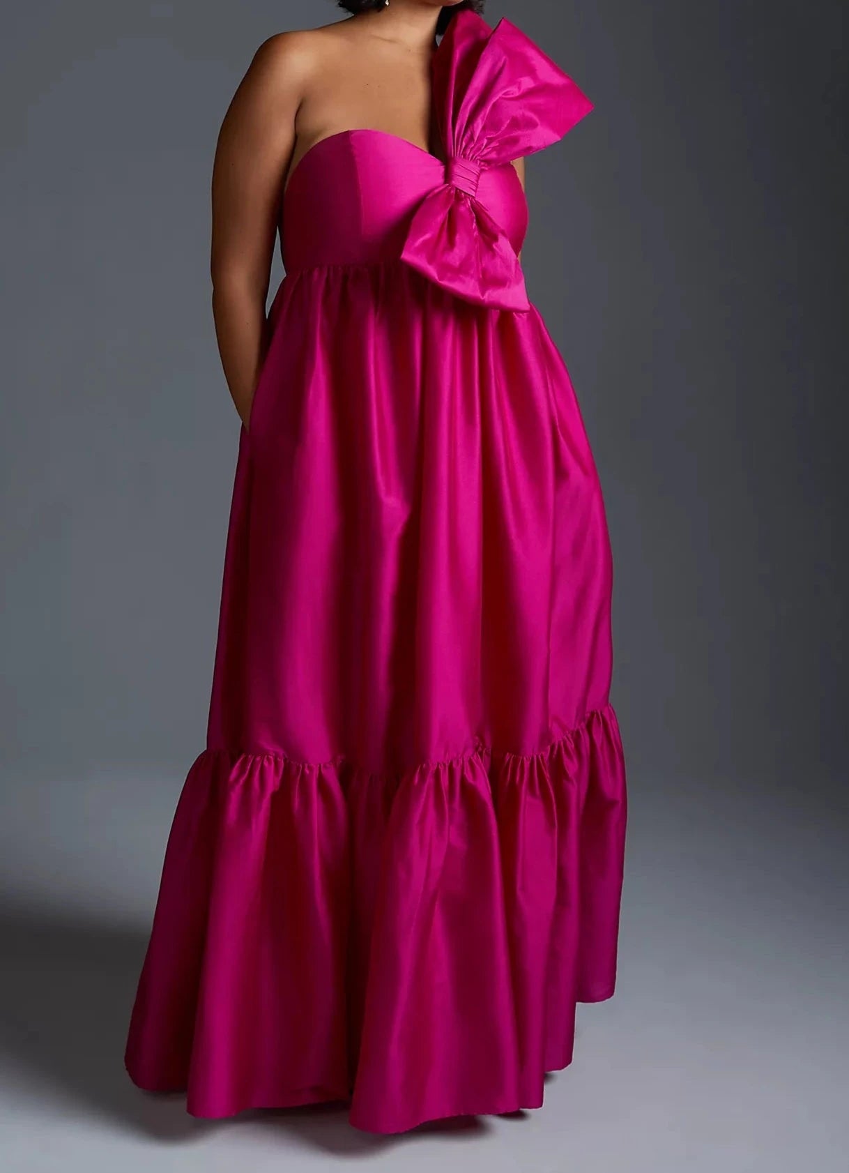 Anthropologie  ATSU Pink BOW  Maxi Dress 3XL