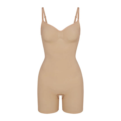 SKIMS Clay Seamless Scupt Mid-thigh bodysuit UK M